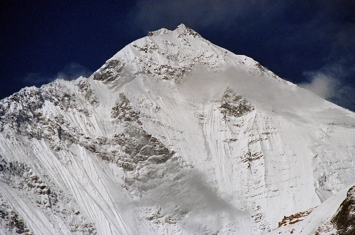 305 Dhaulagiri Close Up From Just Before Khobang Here is a close up view of Dhaulagiri Southeast Face from just before Khobang (2580m).